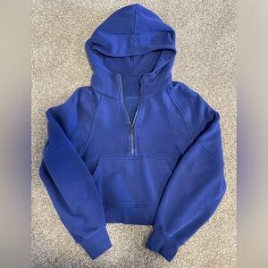 EUC Lululemon Oversized Scuba Half Zip Hoodie Women’s Sz XS/S Psychic Blue